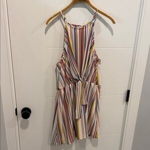 Striped Multicolor Sleeveless Dress size large